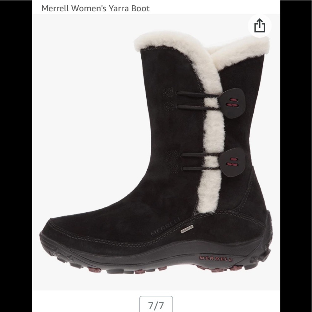 Merrell Yarra Waterproof Black Boots